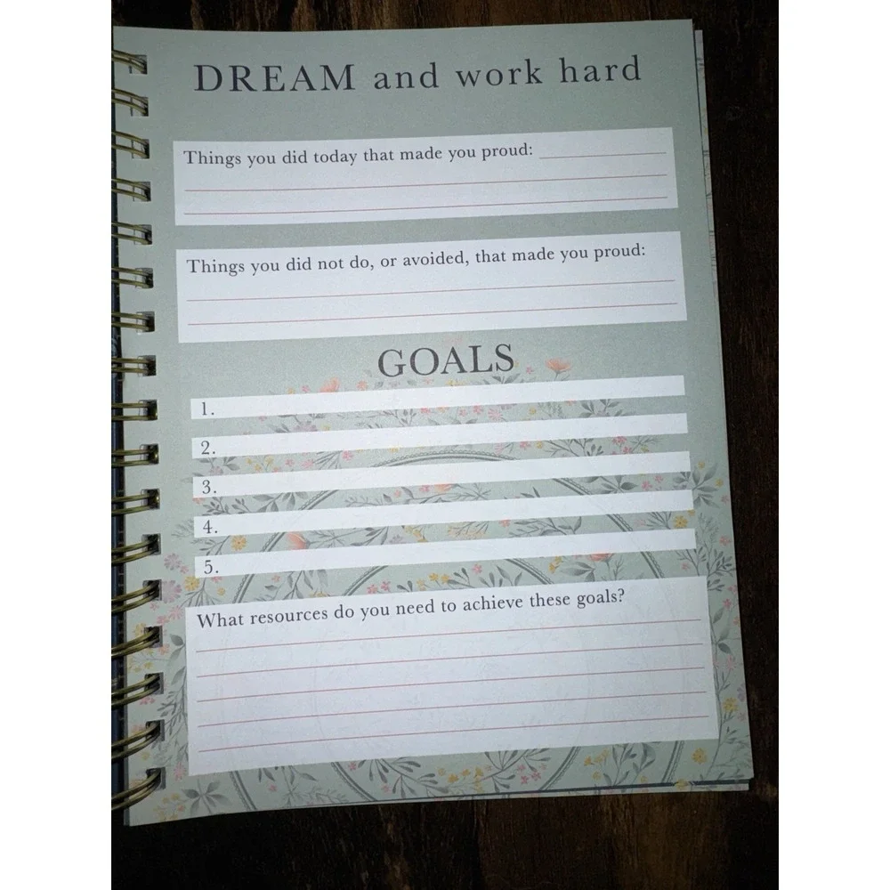 Lady Jane Guided  Journal Book 210 pages Gratitude Intention Goals Prompts